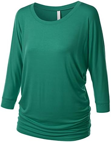 URBANCLEO PLUS Size Womens Long Sleeve Dolman Top Jesey Shirt NEW GREEN 3XL