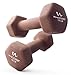 Wacces Neoprene Dipped Coated Set of 2 Dumbbells Hand Weights Sets Non Slip Grip 2 x 15 LB