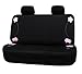 FH Group Floral Embroidery Design Car Seat Covers, Airbag Ready and Split Bench (Black Color) FB053114