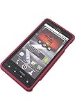 Premium Rubberized Hard Snap-on Case Cover for Motorola Droid X - Red, Veri ....