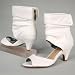 s.OLIVER Damen Hochfront- Sandalette, Decksohle Leder,  Reissverschluss, weiss