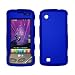 Premium Blue Rubberized Snap-On Cover Hard Case Cell Phone Protector for LG Chocolate Touch VX8575 [Accessory Export Brand Packaging]