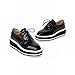 Carolbar Women's Fashion Lace up Popular Patent Leather Platform Wedge Heel Oxfords Shoes