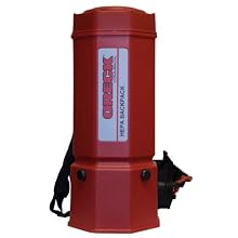 Oreck Commercial OR1006 Premier HEPA Backpack Vacuum, 1175W, 22" Height, 6 qt Capacity, Red