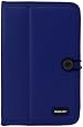 Filemate ECO 7-Inch Tablet Faux Leather Case with Elastic and Button Closure, Regular Button - Navy (3FMTC220NV7-R)