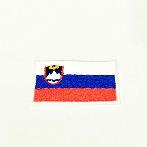 Flag of Slovakia Country Patch National Emblem 1.2" x 1.8" Iron On Embroidered Nation Coat Of Arms Logo Appliques Embroidery Designs Badge For Shirt Jersey Hoodie Backpacks Bag