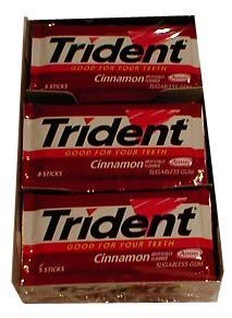 Trident Sugarless Gum Cinnamon Flavor