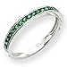 14k White Gold Emerald Ring Diamond quality A (I2