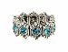 Ring - R20 - Swarovski (tm) Crystal Stretch - Size Lg ~ Blue Zircon