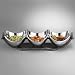 Nambe Anvil TrIo Condiment, 16-Inch Length by 4-1/2-Inch Wide by 4-1/4-Inch High