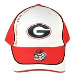 NCAA GEORGIA BULLDOGS DOGS RED WHITE HAT CAP COTTON NEW