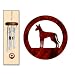 Ibizan Hound Wind Chimes X-SMALL Silver