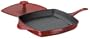 Calphalon Enamel Cast Iron Panini Pan with Press, Cabernet Red