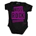 Bild: Miss Rock Babybody kurzarm lilaprint mit individuellem Datum
