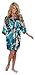 VEAMI Women's Kimono Robe, Peacock Design, Short
