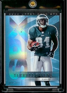 2004 Upper Deck SPX Terrell Owens Philadelphia Eagles Football Card #73 - Mint Condition - In Protective Display Case !!