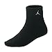 Air Jordan Low Quarter Sock by Jordan Apparel (Black-Silver)