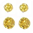 Sterling Silver Citrine Birthstone 2-Pair Set