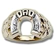 .01 CT NUGGET DADS HORSESHOE MENS RING