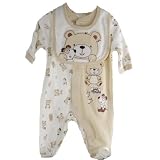 Preemie Boys Best Friends Footed Coverall with Bib