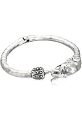 Lucky Brand Silver Elephant Cuff Bracelet, 2.38"