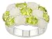 3.15CTW PERIDOT AND 1.70CTW OPAL STERLING SILVER RING