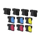 10pk (4B,2C,2M,2Y) LC61 LC-61 fits BROTHER Brother All-in-One Machines MFC-290C, MFC-490CW, MFC-5490CN, MFC-5890CN, MFC-6490CW, MFC-790CW, MFC-990CW. These are High capacity cartridges 29ml for black and 20ml for colors.