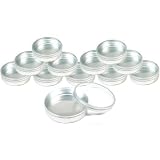 12 Round Metal Storage Container Seed Bead Craft Parts