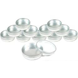 12 Round Metal Storage Container Seed Bead Craft Parts