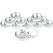 12 Round Metal Storage Container Seed Bead Craft Parts