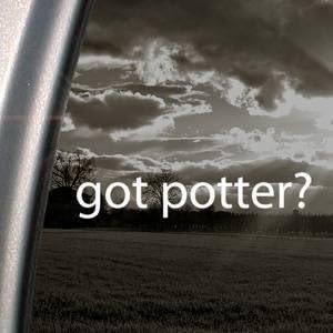 Got Potter? 6 White Decal Sticker Harry Potter Bumper Laptop Car White Decal Sticker by faststickerstore