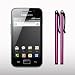 SAMSUNG GALAXY ACE S5830 CAPACITIVE TOUCHSCREEN STYLUS TWIN PACK BY CELLAPOD CASES HOT PINK