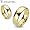 Tungsten Carbide Gold IP Ring Lord Laser Etched Comfort Fit Band Ring - 6-8mm Width - Sizes: 5-13, 11
