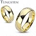 Tungsten Carbide Gold IP Ring Lord Laser Etched Comfort Fit Band Ring - 6-8mm Width - Sizes: 5-13