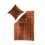 Bierbaum 314280 Mako-Satin-Bettw�sche SMAIL b�gelfrei mit Rei�verschluss 135x200 cm Dessin 4456 kupfer
