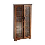 Buy SEI Window Pane Wood Media Cabinet, Oak by Southern Enterprises, Inc.
