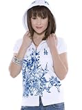 Los Angeles Dodgers Women's (White) Signature Touch Hoody - by Alyssa Milano