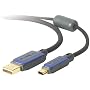 Belkin BKNAV2220106 PureAV Digital Camera Cable Hi-Speed USB 2.0 Mini B Cable 6 Feet