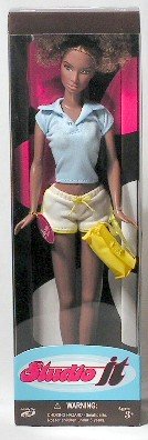 Janay Studio It ~ Janay Doll with Blue Top and White & Yellow Shorts
