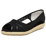 Grasshoppers Women's Napa Skimmer Spectator Wedge,Black,9 M