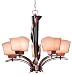 Kenroy Home 2736 Oslo 5-Light Chandelier, Burnished Copper