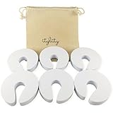 Itybity Door Finger Pinch Guard, 6 White No Finger Pinch Door Stoppers, Child Proofing