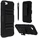 iPhone 5C Case, iPhone 5C Holster Case By E LV - Full Body Hybrid Armor Protection for iPhone 5C with Backstand and Belt Swivel Clip with 1 Screen Protector and 1 Stylus - Black