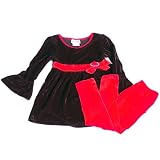 Flapdoodles Toddler Girls Clothes Red Black Velvet Christmas Outfit 3T 41t r%2BDS%2BBL. SL160 Flapdoodles Toddler Girls Clothes Red Black Velvet Christmas Outfit 3T