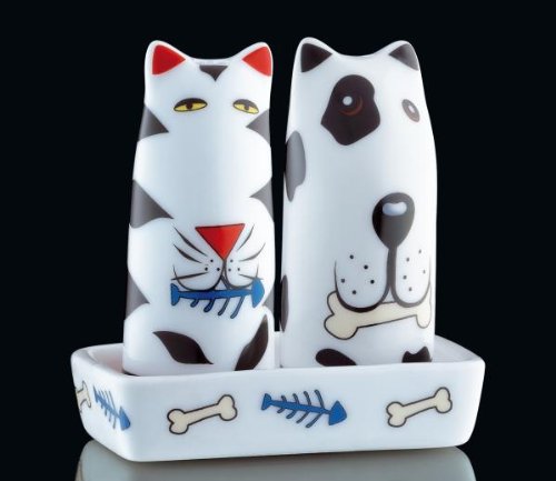 Cilio 105483 Pfeffer- und Salzstreuer im Set \"Hund + Katze Knochen\" Preisvergleich