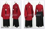 【コス★スター製】和服　羽織袴風（赤）　コスプレ衣装 新品　男女XS〜XXXLサイズ 完全オーダメイドも対応可能 和服 袴