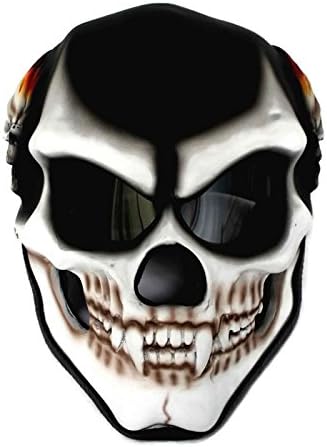 (Size: L) CASCO ELMETTO MOTORCYCLE BLACK WHITE HELMET HYDRA MAN HERO ! Halloween Costume Cosplay Adult Mask Helmet XCOSER AUTOMIC MAN SIZE:L