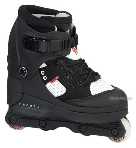 Childrens Toyshop  Third Party New : Anarchy Chaos 3 Aggressive Skates - Black - Size UK12