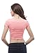 Plain Short Sleeve Cotton Scoop Neck Crop top