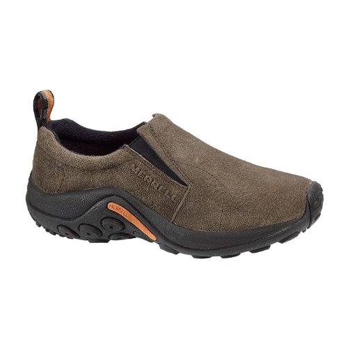 Merrell Mens Shoes Jungle Moc Gunsmoke Brown Pig Suede Leather Slip-On Loafers J60787, Gunsmoke Leather, 10.5 D(M) US